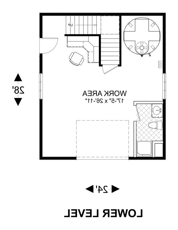 Lower Floorplan image of Utility Independence Control Center House Plan